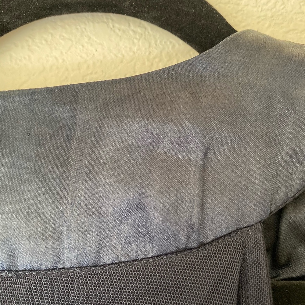 Mango Suit: Navy Racerback  Statement Sequin top:L - Picture 7 of 8